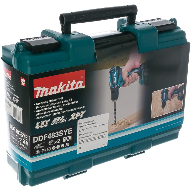 Аккумуляторная дрель-шуруповерт Makita DDF483SYE в Твери