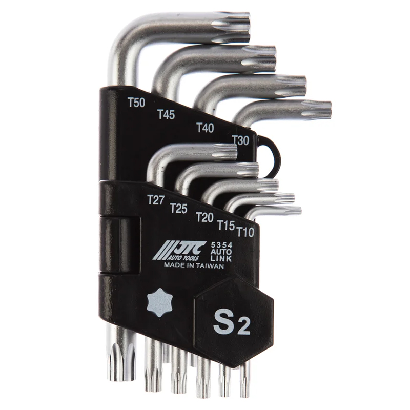 Набор Г-образных ключей Torx JTC JTC-5354 (T10-T50, 9шт) в Вологде