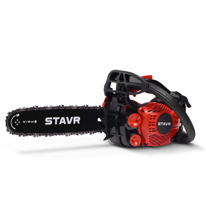 Пила цепная бензиновая Stavr ПЦБ-30/1250М 9070100186, 25.4 см³, шина 30 см (12"), 1.25 кВт/1.4л.с, 12 м/с, цепь 3/8”/0.050”/45, оснастка в Кинешме