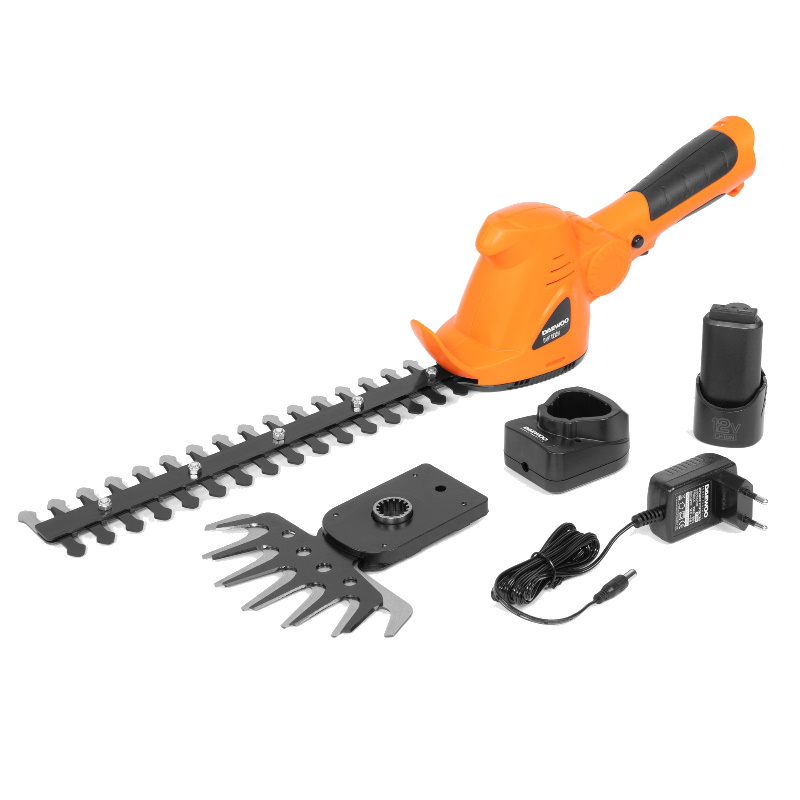 Аккумуляторные ножницы-кусторез Daewoo DAHT 1212Li SET 12 В, 2,0 А/ч Li-Ion, телескопическая штанга в комплекте в Туле