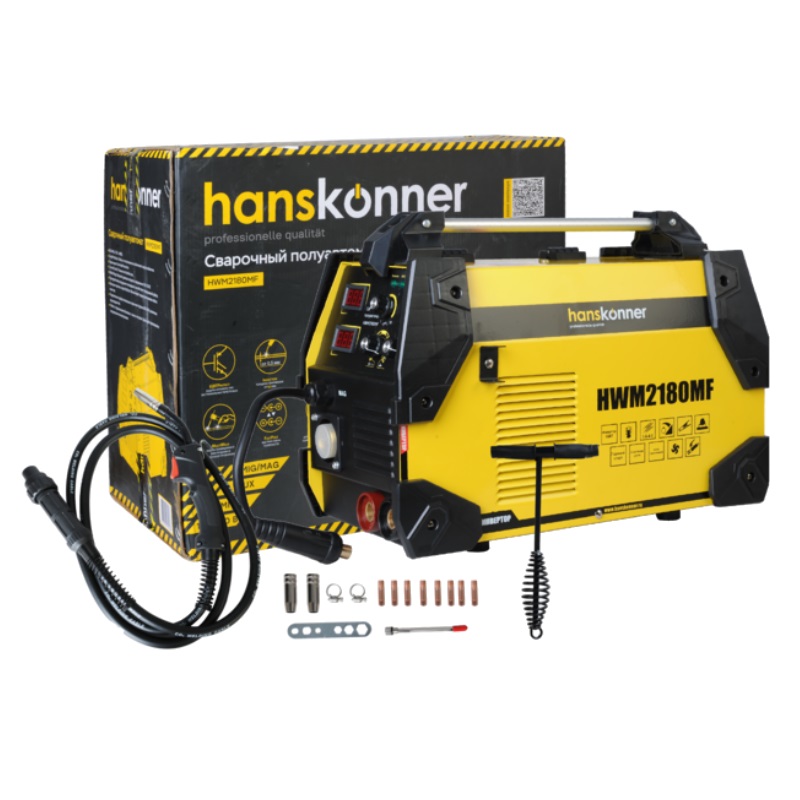 Сварочный полуавтомат Hanskonner HWM2180MF MIGMAG 20-180 А с функцией MMA 20-160 А