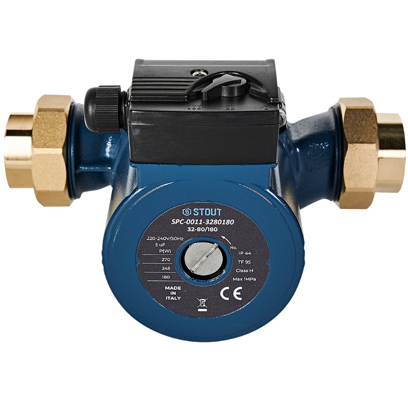 Циркуляционный насос Stout SPC-0011-3280180, 32-80/180, 220/240V, 50Hz, с латунными гайками G2 x Rp 1 1/4 в Угличе