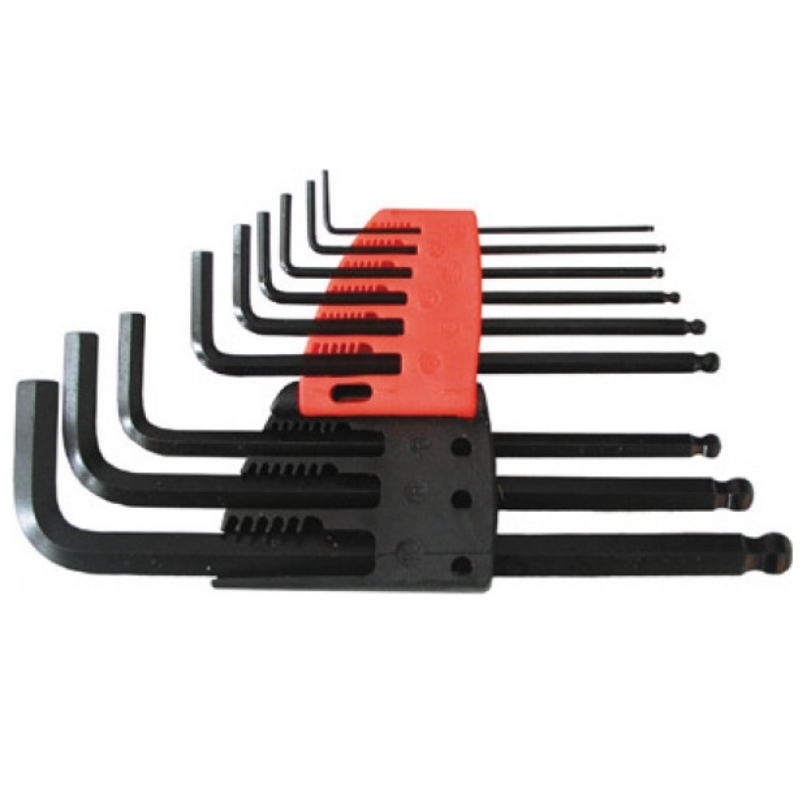 Ключи шестигранные Fit 64195, HEX, средние, с шаром, CrV, 9 шт,.1,5-10 мм в Александрове