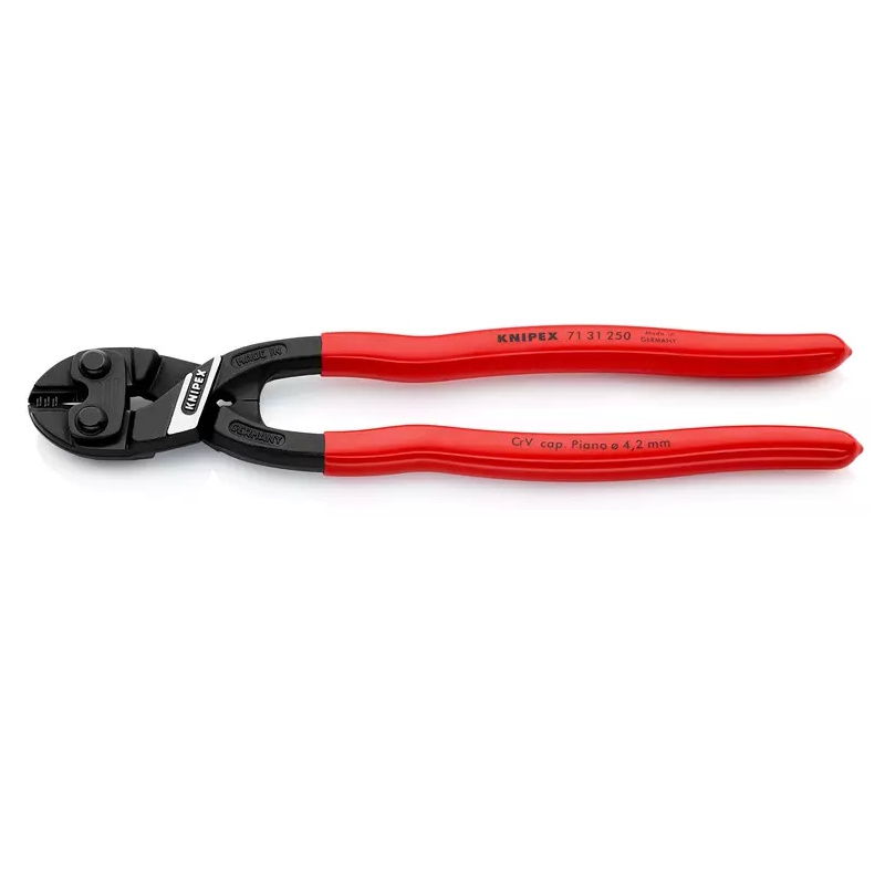 Болторез компактный Knipex CoBolt XL KN-7131250SB, с выемкой на кромках, 250 мм, обливные ручки, SB в Твери