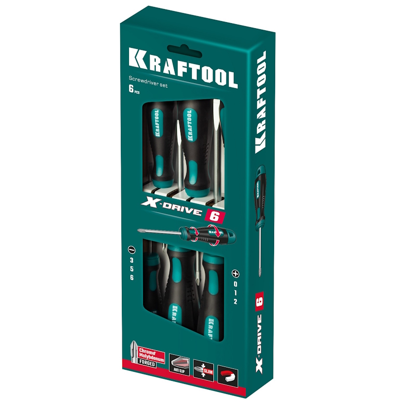 Набор отверток Kraftool Х-Drive-6 250081-H6, 6 шт в Ярославле