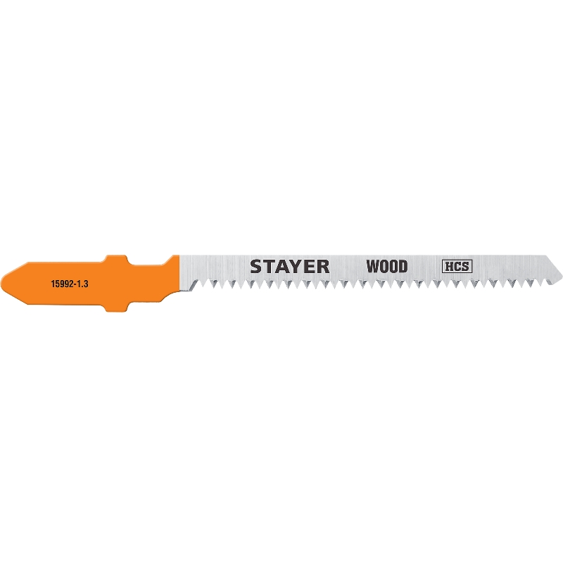 Полотна Stayer "PROFI" 15992-1.3, T101AO, для эл/лобзика, HCS, по дереву, фанере, ламинату, фигур. рез, EU-хвост., шаг 1,3мм, 50мм, 2шт в Вологде