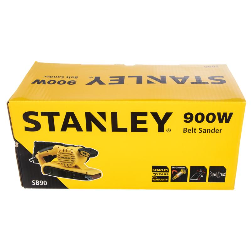 Сетевая ленточная шлифмашина Stanley SB90 (скорость 380 м/мин, мешок для пыли)