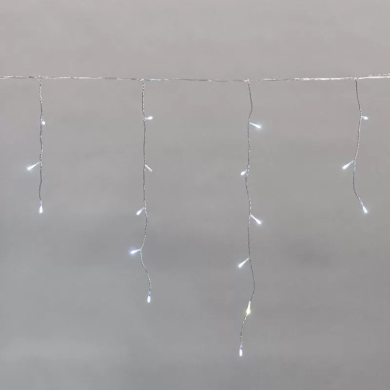 Гирлянда светодиодная Neon-Night "Айсикл" 255-525 1764115, 5х0.6м, 112 LED, белый, эффект мерцания