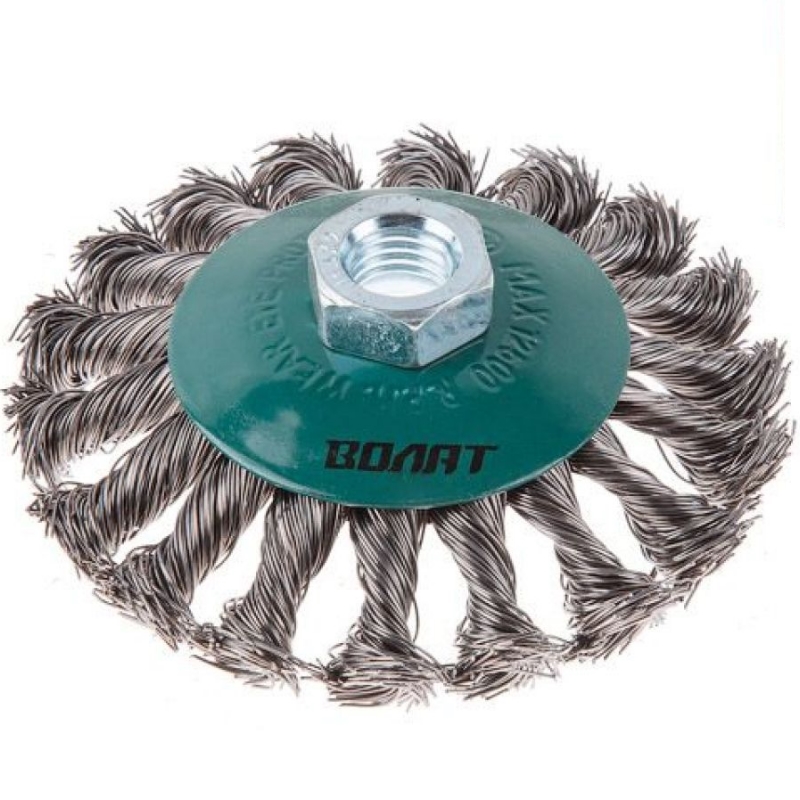 Щетка дисковая Волат 81060-100 косичка100ммM14 206₽