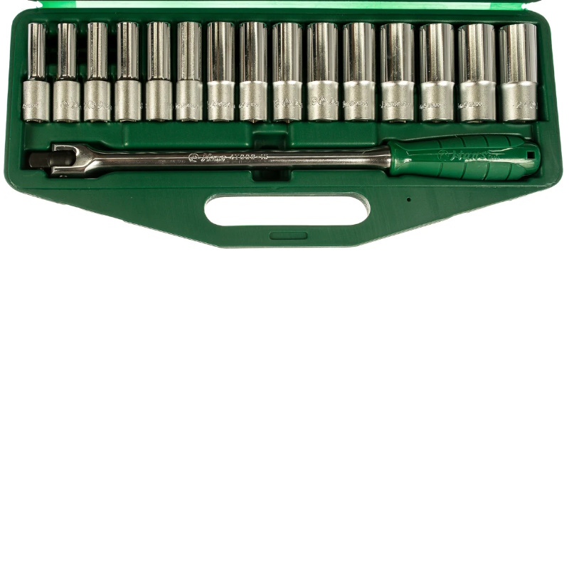 Набор торцевых головок удлиненных Hans 4615MG, 1/2", 10-24мм, 16 шт
