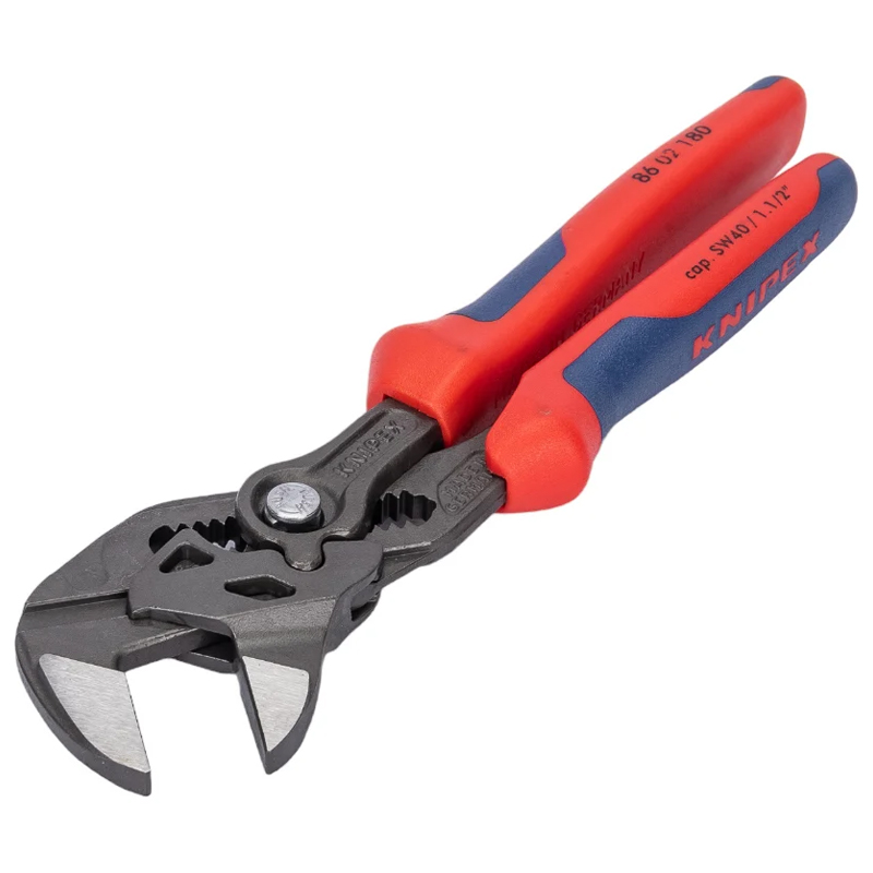 Клещи переставные-гаечный ключ Knipex KN-8602180SB зев 40 мм, длина 180 мм, фосфатированные, 2-комп ручки в Угличе