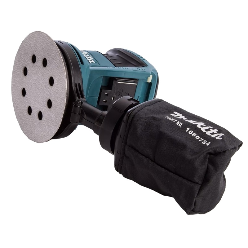 Аккумуляторная эксцентриковая шлифмашина Makita DBO180Z (Li-ion 18 В, амплитуда колебаний 2,8 мм, пылесборник, без АКБ и ЗУ)