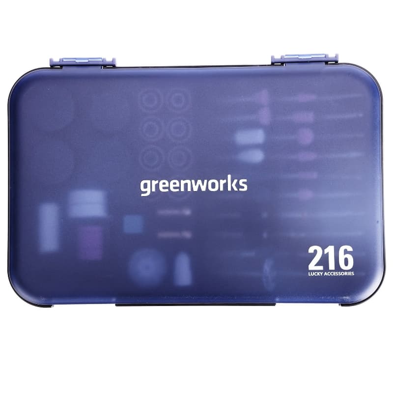 Набор оснастки для гравера Greenworks 3503507, 216 предметов в кейсе в Костроме