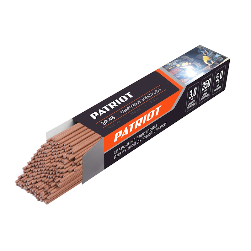Электроды сварочные Patriot ЭР 46 605012221 (3,0x350мм, 5кг) в Коврове