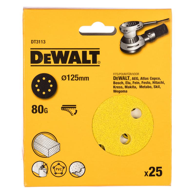 Шлифовальный круг DeWalt DT 3113 (125 мм, Р80, крепление на липучке) в Кинешме