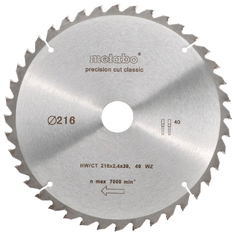 Пильный диск Metabo 628060000 (216x30х1.8 мм, 40WZ) в Туле