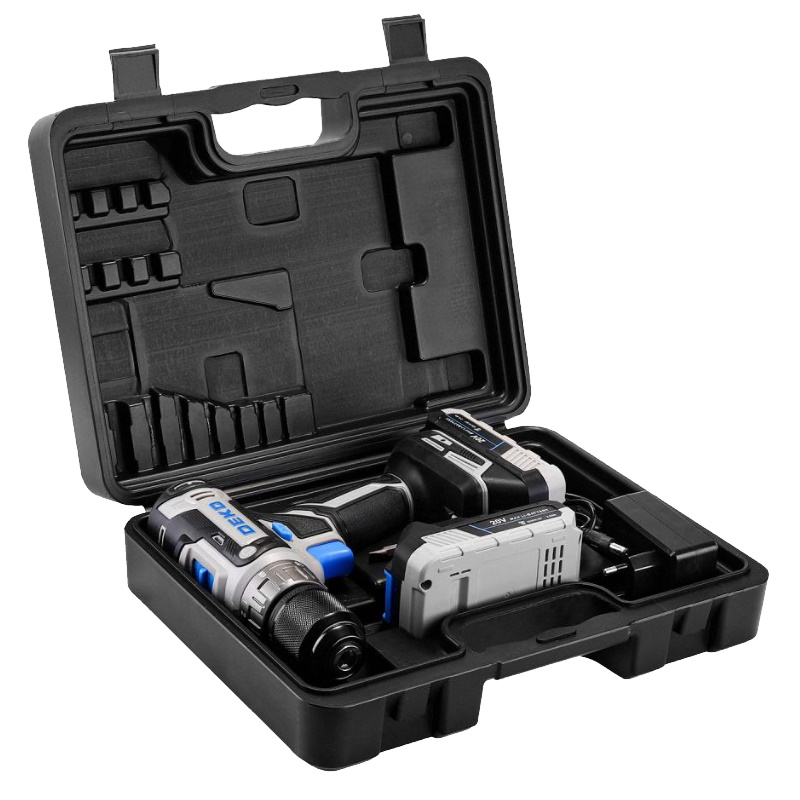 Дрель-шуруповерт аккумуляторная Deko ZKCD20V PRO 084-1005, в кейсе, 20В, 2x2.0Ач во Владимире