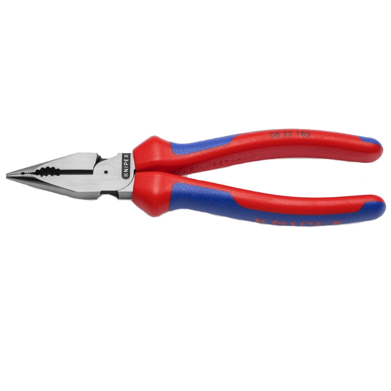 Плоскогубцы комбинированные остроконечные с удлинёнными губками Knipex KN-0822185, 185 мм, фосфатированные…2 в Переславле