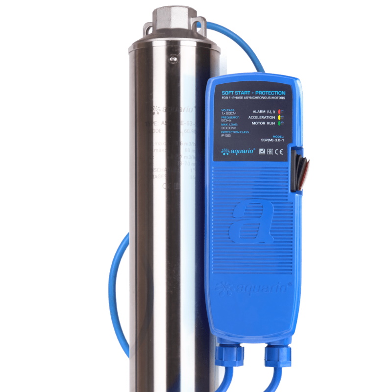 Насос скважинный Aquario ASP1.8E-80-90 (P) 3480, с плавным пуском, с встроенным конденсатором в Иваново