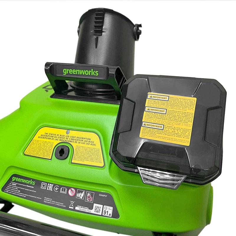 Снегоуборщик аккумуляторный Greenworks GD60PST (б/щ, 51 см, АКБ 60B 4 Ач, ЗУ) 2602907UB в Туле