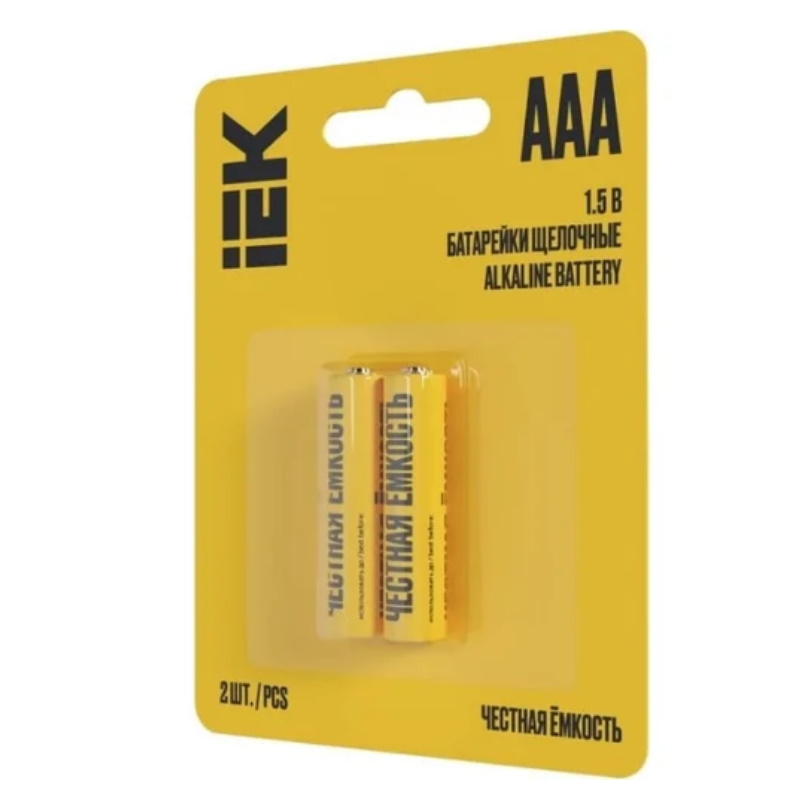 Батарейка щелочная IEK Alkaline ABT-LR03-OP-L02, LR03/AAA, 2шт, блистер в Вологде