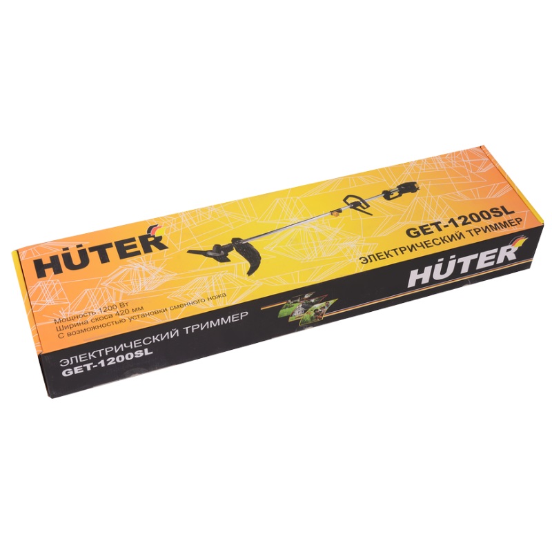 Электрический триммер для травы Huter GET-1200SL (двигатель 1.2 кВт)