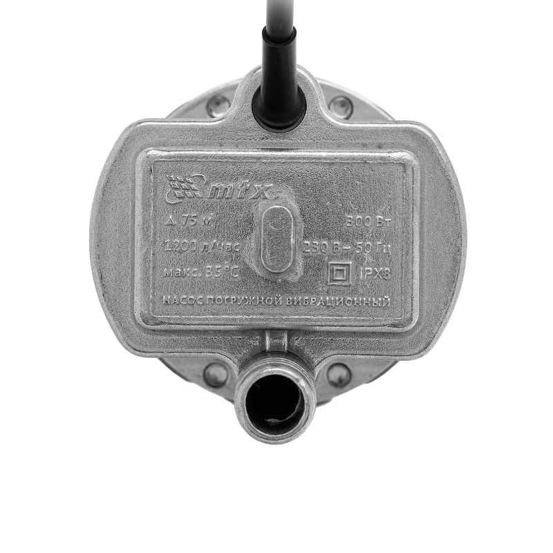 Вибрационный насос MTX VP-300B-15 99316, нижний забор, 300 Вт, напор 75 м, 1200 л/ч, кабель 15 м в Угличе
