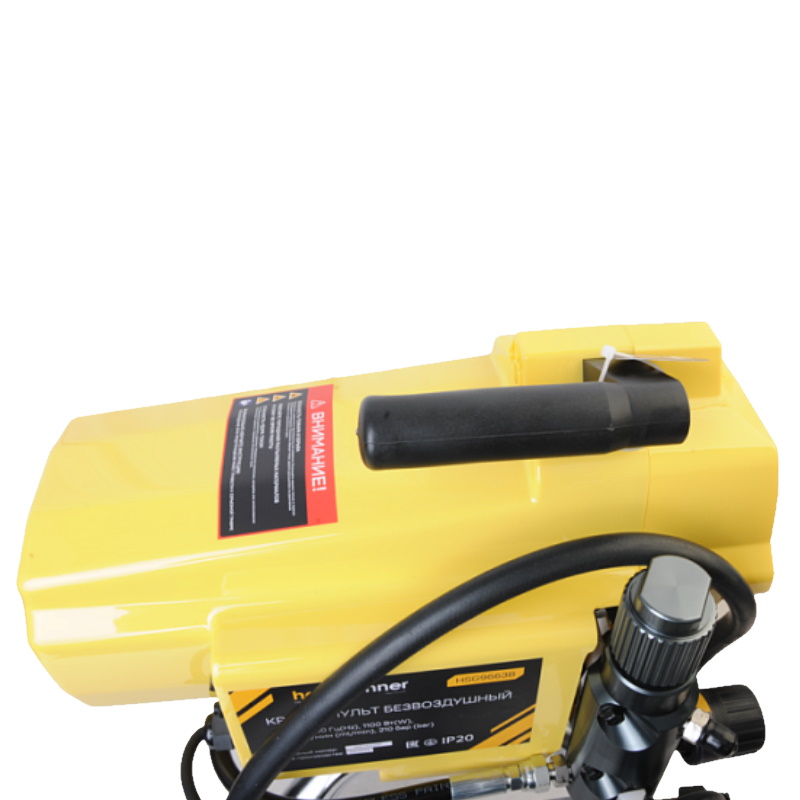 Краскопульт Hanskonner HSG9663B, безвозвоздушный, 1100Вт, 2.0л/мин, 210бар, 15м шланг в Иваново