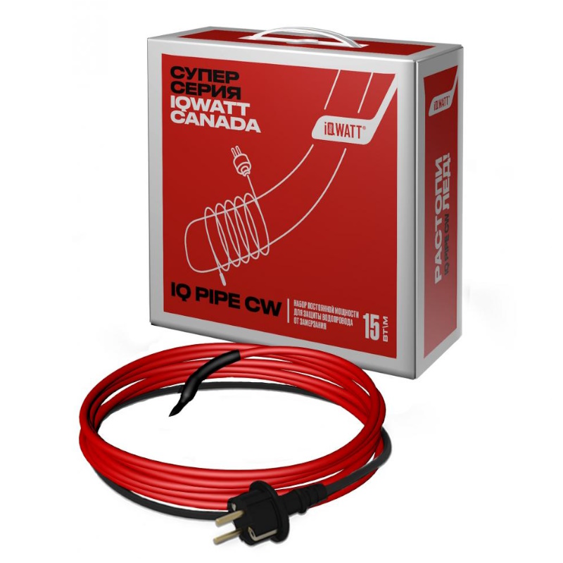 Набор постоянной мощности для защиты водопровода от замерзания Iqwatt IQ PIPE CW 22m 00722 7660₽