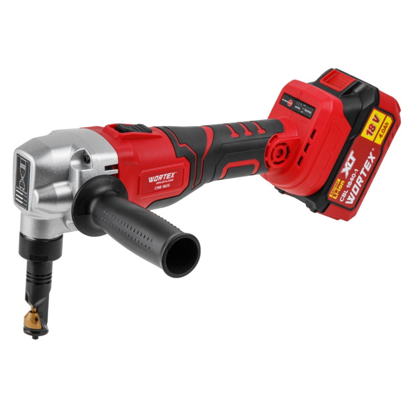 Аккумуляторные ножницы высечные Wortex CNB 1825 XLT SET 1318929, бесщеточные, 18 В, 800-2000 ход/мин, до 2,5 мм, 1х4 А*ч в Александрове