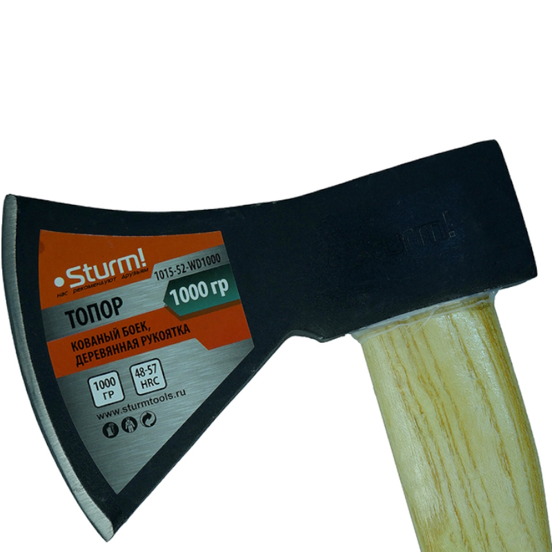 Топор Sturm 1015-52-WD1000, 1000г, деревянная рукоятка в Переславле