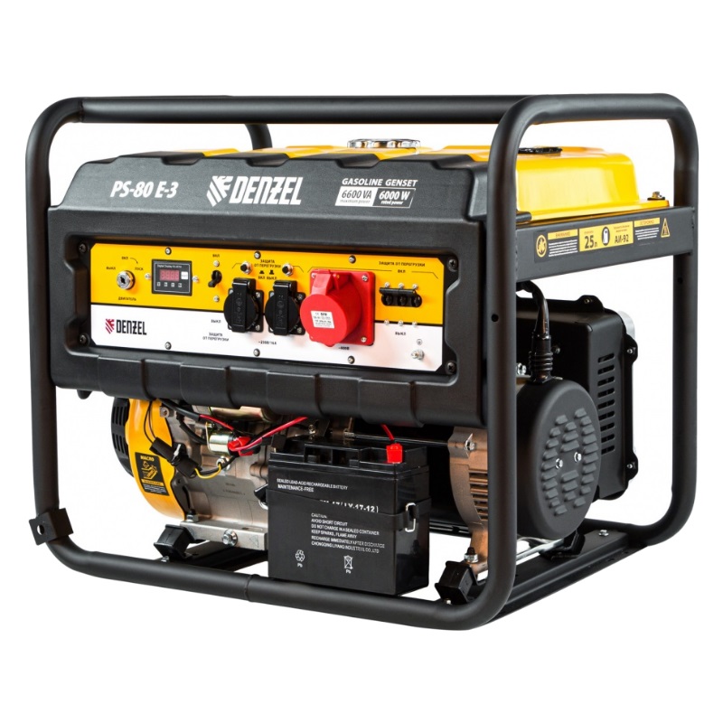 Бензиновый генератор Denzel PS-80E-3, 946954 в Ярославле