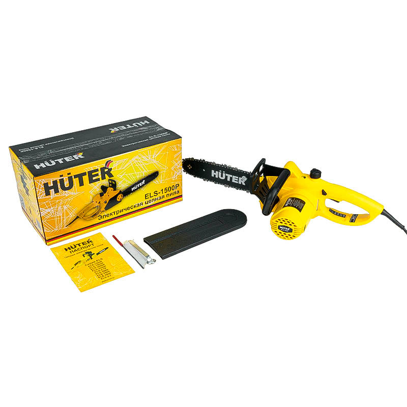 Электрическая цепная пила Huter ELS-1500P (1500 вт, длина шины 12", шаг цепи 0.375", вес 3.8 кг) в Ярославле
