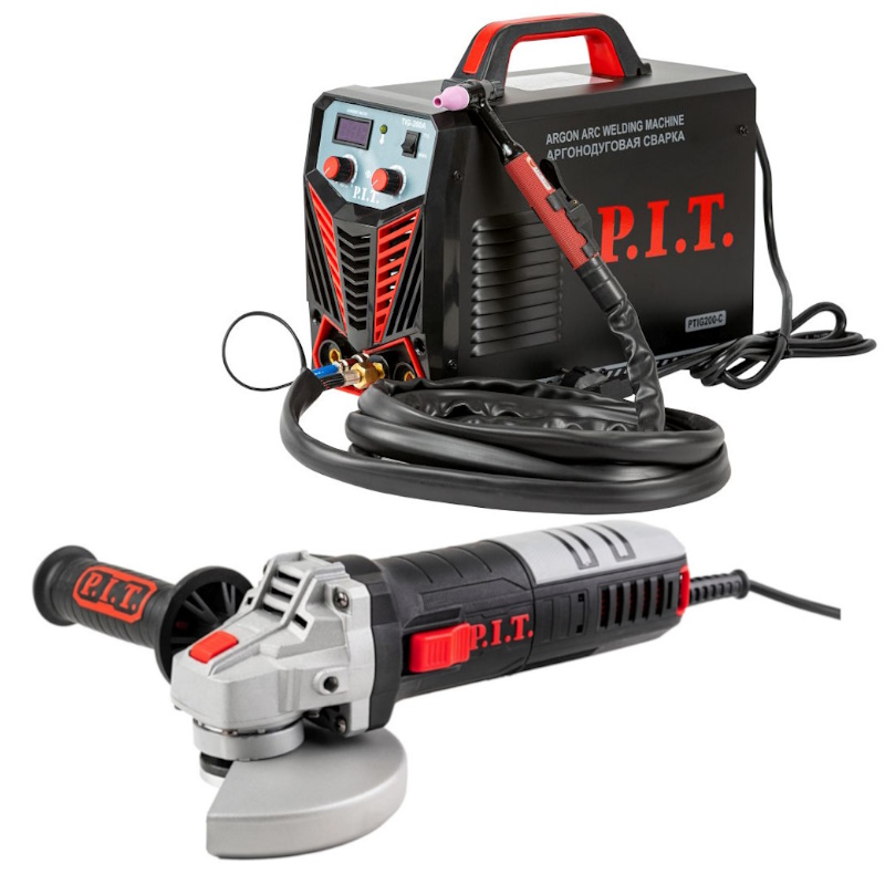 Промо-набор PIT PTIG200-C1 полуавтомат PTIG200-C1 УШМ PWS125-C6 17874₽