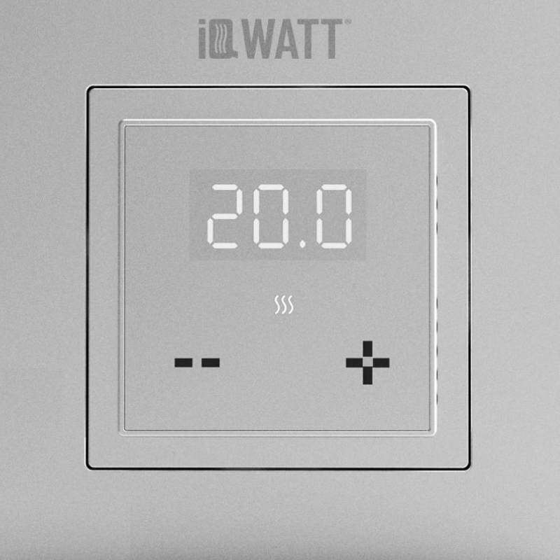 Термостат электронный Iqwatt IQ THERMOSTAT D 400427 серебристый металлик 4674₽