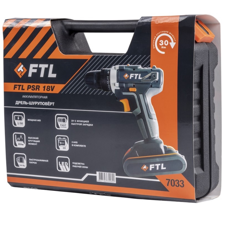 Аккумуляторная дрель-шуруповерт FTL PSR 18V 7033 в Кинешме