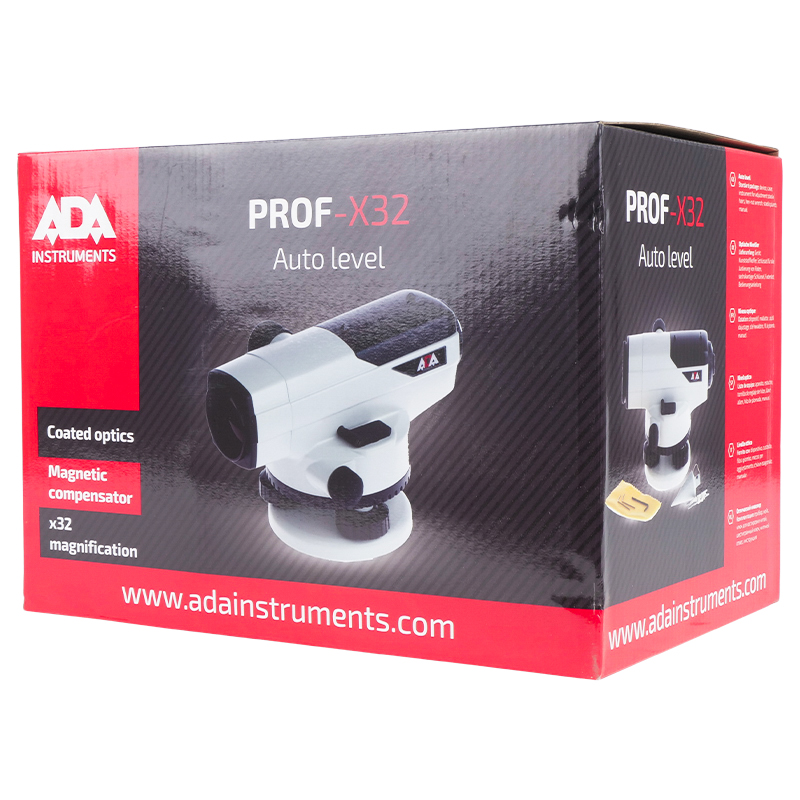 Комплект: Нивелир ADA  Prof X32 + Рейка Staff 5 + Штатив Light S А00119_К1 в Иваново
