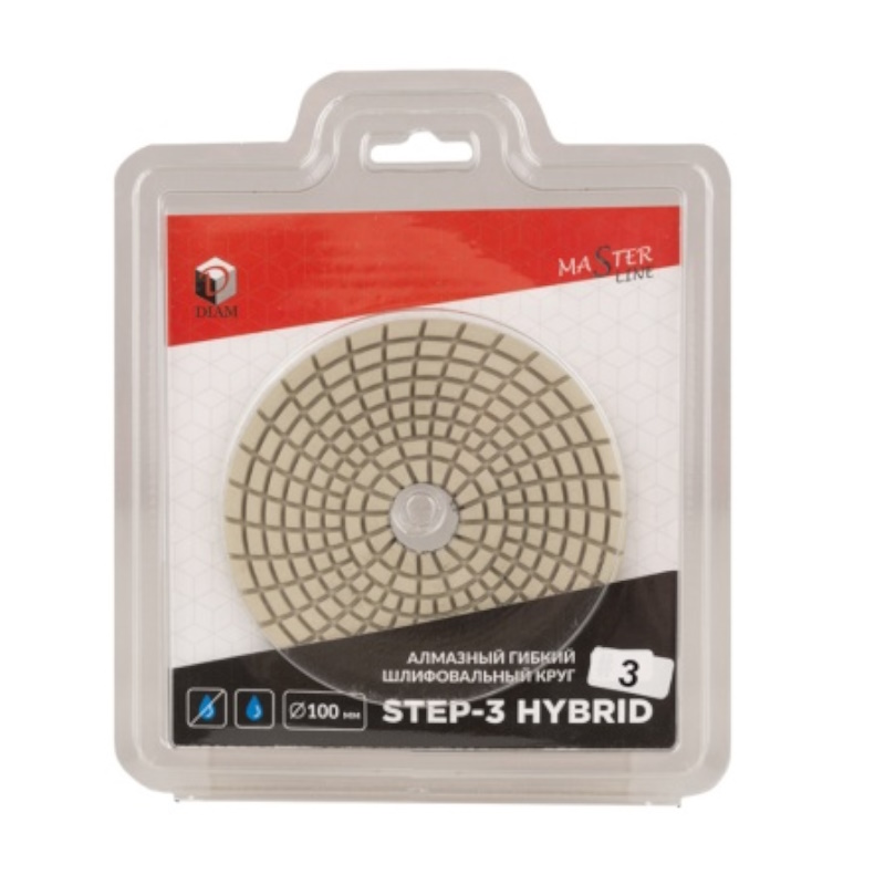 Алмазный гибкий шлифовальный круг Diam Step-3 Master Line Hybrid 000720, 100*3 #3 (сухая/мокрая)   в Череповце