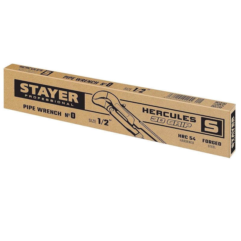 Трубный ключ с изогнутыми губками Stayer Hercules-S Professional №0 27311-0, 1/2", 240 мм  в Иваново