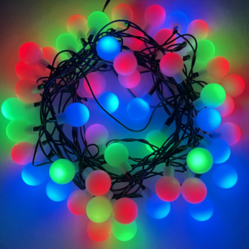 Гирлянда светодиодная Эра "Нить Шарики" Б0047968 565036, d18мм, 5 м, 50 LED, IP20, мульти в Муроме
