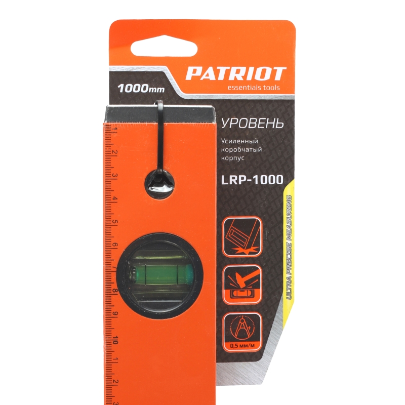 Уровень магнитный Patriot LRP-1000 350005553 (алюминиевый фрезерованный, усиленный, 1000мм) в Костроме
