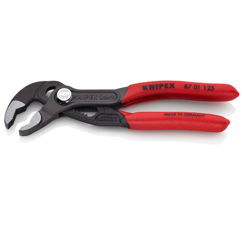 Клещи переставные Knipex COBRA KN-8701125SB, зев 30 мм, длина 125 мм, фосфатированные, обливные ручки, SB в Иваново