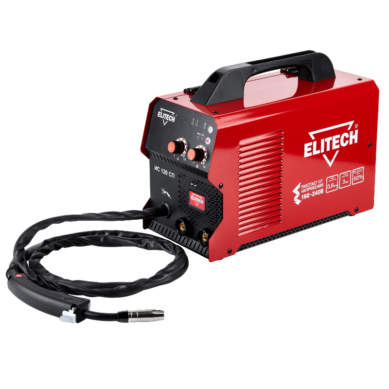 Инвертор Elitech ДМ ИС 120 СП 204752 MIGMAG 220В 35 кВт 30-120AMIG 20-120АMMA 9929₽