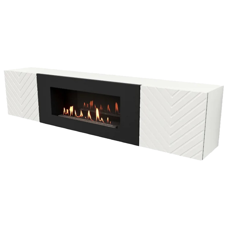 Тумба с биокамином Firelight BFP-P1700V НС-1627917, белая в Кинешме