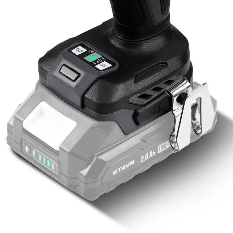 Шуруповерт ударный аккумуляторный Stavr SID 18BL-230V 4610264004216, бесщеточный, 18В UNI-M, 1200/1900/2500/3200 об/мин, подсветка, без акб и зу в Муроме