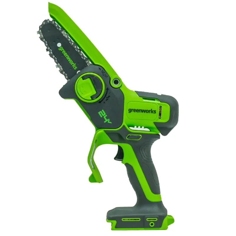 Цепная мини пила аккумуляторная Greenworks G24MCS10 2008207UB, 24V, 10 см, c 1хАКБ 4Ач и ЗУ