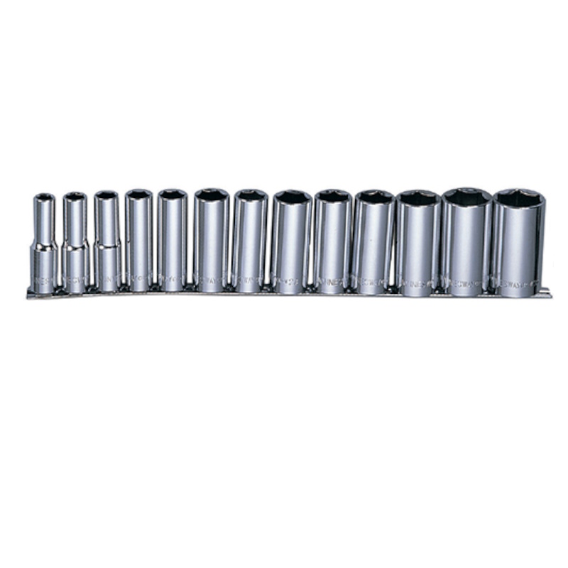 Набор головок торцевых глубоких Jonnesway MAXI-DRIVE S05HD4213S 049082, 1/2"DR на держателе, SAE 7/16--1-1/4", 13 предметов