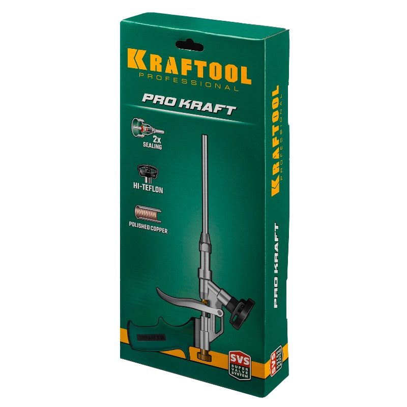 Пистолет для монтажной пены Kraftool "PROKRAFT" 0685_z04, тефлоновое покрытие в Вологде