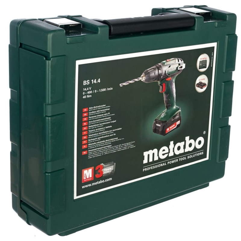 Аккумуляторная дрель-шуруповерт Metabo BS 14.4 602206530 (напряжение 14.4 v, быстрозажимной, тип li-ion) в Кинешме