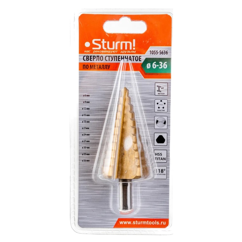 Сверло ступенчатое Sturm 1055-S636 в Костроме